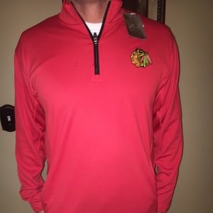 New with tags Chicago Blackhawks quarter zip